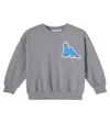 Mini Rodini Dino Cotton Jersey Sweatshirt In Gray