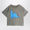 Mini Rodini Dino Grey T-shirt In Gray