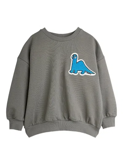 Mini Rodini Babies' Dinosaur-detail Sweatshirt In Gray