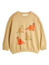 Mini Rodini Dinosaur-print Ruffled Sweatshirt In Neutral