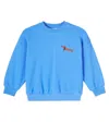 Mini Rodini Dog Embroidered Cotton Jersey Sweatshirt In Blue
