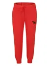 Mini Rodini Red Sweatpants For Kids With Dog In Red
