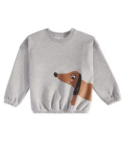 Mini Rodini Kids' Dog Sweatshirt In Grey