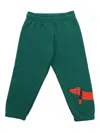 Mini Rodini Printed Organic Cotton Sweatpants In Green