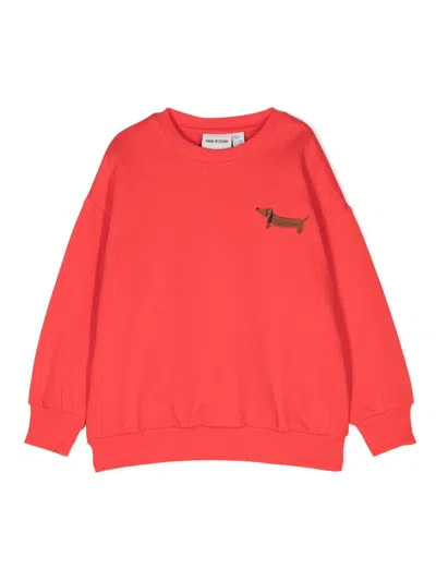 Mini Rodini Kids' Dog Sweatshirt In Red