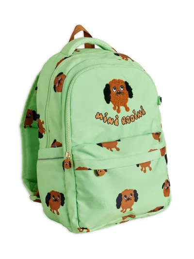 Mini Rodini Doggies Backpack In Green