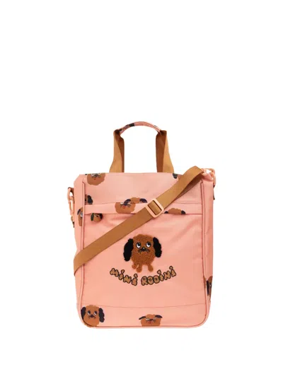 Mini Rodini Kids' Doggies Print Shoulder Bag In Pink