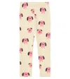 Mini Rodini Doggies Printed Cotton-blend Leggings In Neutral
