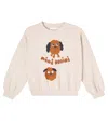 Mini Rodini Doggies Printed Cotton Sweatshirt In Neutral