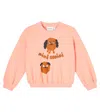 Mini Rodini Doggies Printed Cotton Sweatshirt In Orange