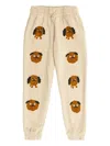 Mini Rodini Doggies Printed Track Pants In Neutral