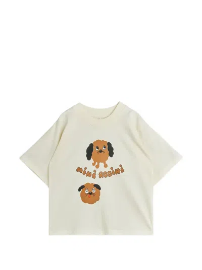 Mini Rodini Kids' Dog-print T-shirt In White