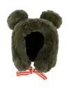 Mini Rodini Ear-flap Hat In Green