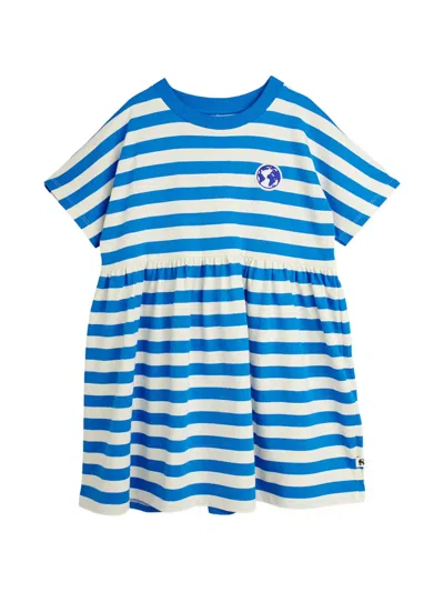 Mini Rodini Kids' Earth Striped Patch Dress In Multi