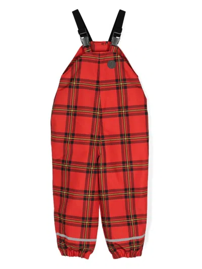 Mini Rodini Edelweiss Overalls In Red