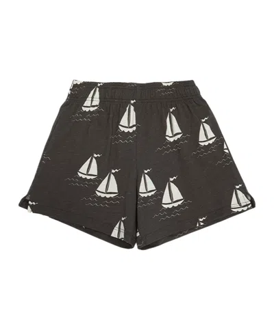 Mini Rodini Kids' Elastic Waist Shorts In Grey