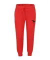 Mini Rodini Red Sweatpants For Kids With Dog In Red