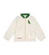 Mini Rodini Embroidered Blackbird Padded Jacket In Neutral