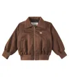 Mini Rodini Embroidered Bomber Jacket In Brown