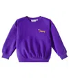 Mini Rodini Besticktes Sweatshirt Aus Baumwoll-jersey In Lila