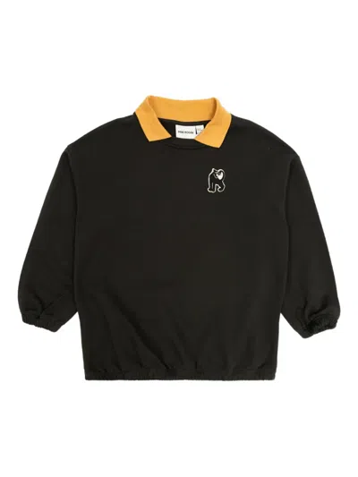 Mini Rodini Kids' Embroidered-detail Sweatshirt In Black