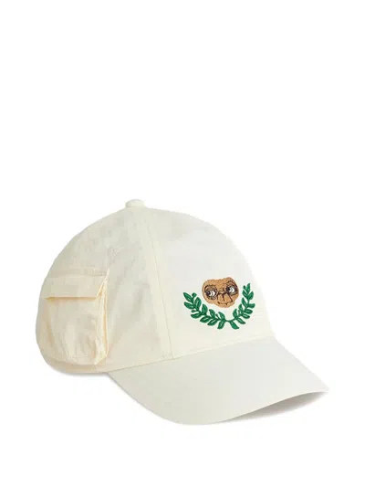 Mini Rodini Kids' Embroidered Hat In Brown