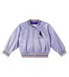 Mini Rodini Embroidered Logo Satin Bomber Jacket
