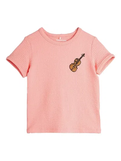 Mini Rodini Kids' Embroidered-motif T-shirt In Pink