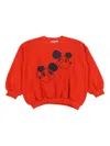 Mini Rodini Embroidered-mouse Sweatshirt In Red