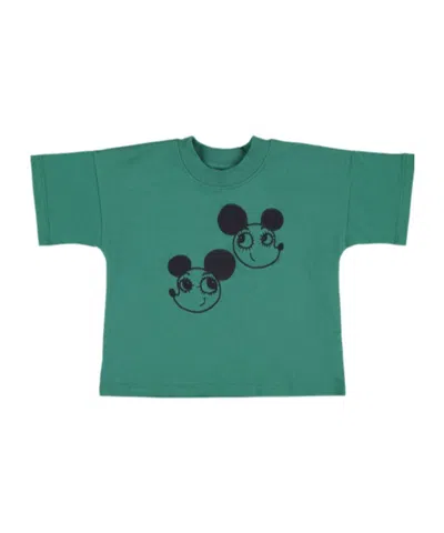 Mini Rodini Embroidered Tshirt In Green
