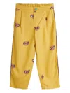 Mini Rodini E.t-print Trousers In Yellow