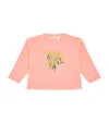 Mini Rodini Fleece Alpine-embroidered Sweater In Pink