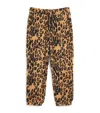 Mini Rodini Fleece Leopard Trousers In Animal Print