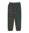 Mini Rodini Fleece Plaid Trousers In Multi