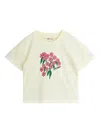 Mini Rodini Floral Embroidered Top In Neutral