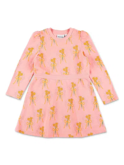 Mini Rodini Kids' Floral-print Dress In Pink
