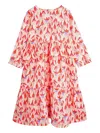 Mini Rodini Floral-print Dress In Red