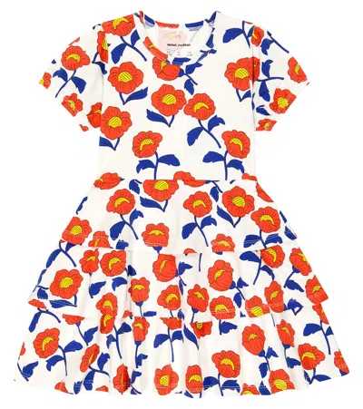 Mini Rodini Kids' Printed Cotton Dress In Red