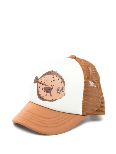Mini Rodini Kids' Flundra Cap In Brown