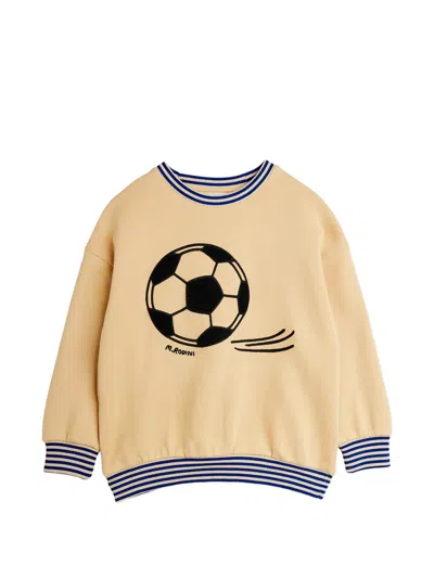 Mini Rodini Babies' Football-print Sweatshirt In Neutral
