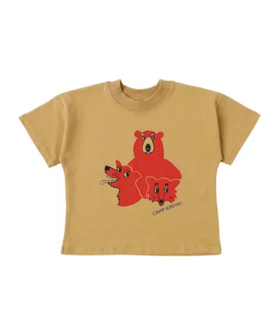 Mini Rodini Frontprint Top In Brown