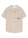 Mini Rodini Gingham Shrit In Neutrals