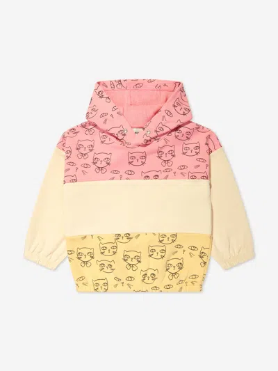 Mini Rodini Kids' Girls Cathlethes Hoodie In Pink