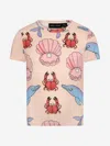 Mini Rodini Girls Cotton Dolphin Print T-hirt 1 - 3 Mths Pink In Pink