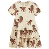 MINI RODINI GIRLS IVORY COTTON UNICORN DRESS