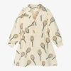 Mini Rodini Tennis Shirt Dress In Ivory