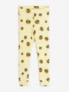 Mini Rodini Girls Ladybugs Aop Leggings In Yellow