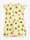 Mini Rodini Ladybugs Cotton-blend Jersey Dress In Yellow