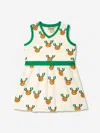 Mini Rodini Medals Cotton-blend Jersey Dress In Ivory