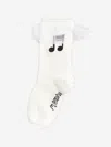 Mini Rodini Girls Note Frill Socks In White